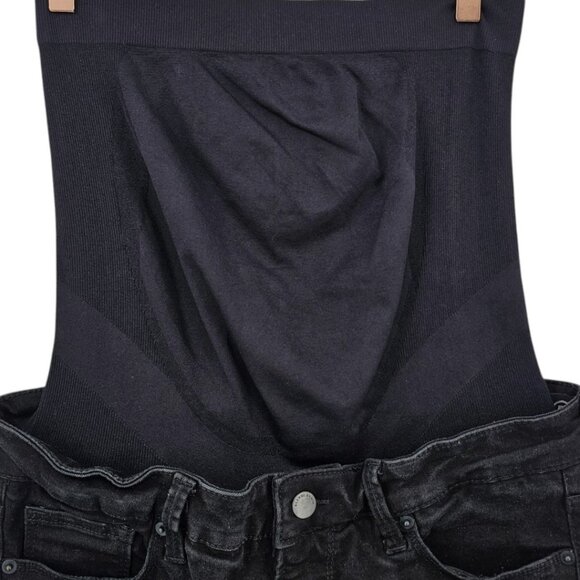 Blanqi Womens 8 Denim Maternity‎ Support Black Skinny Jeans - Picture 3 of 16